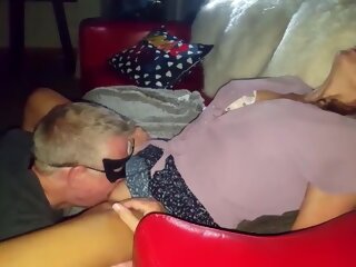 Cuckold holds his wife\'s hand while her lover